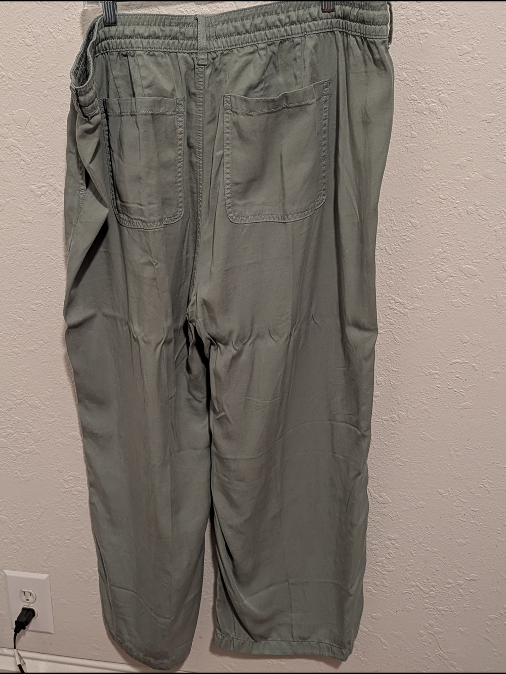 Relaxed Ankle Crop Pants in Sage Green